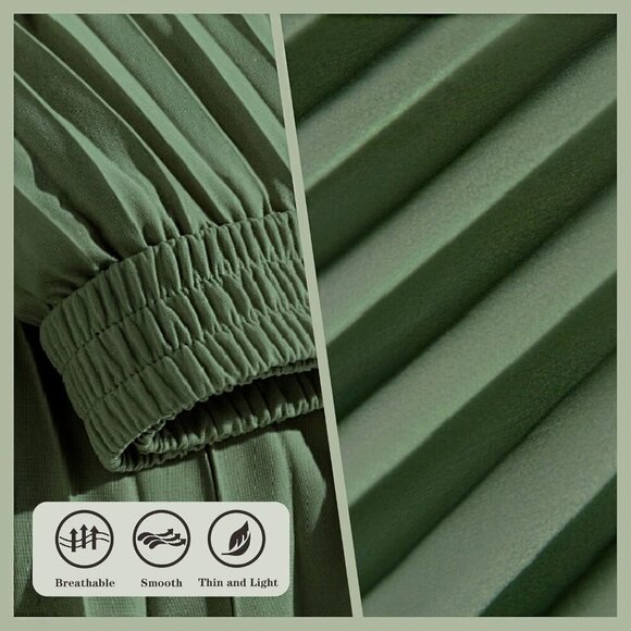 Womens Skirt Leopard Print Midi Long Shirring Pleated Skirts High Waisted A Line - Picture 2 of 5